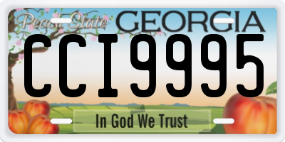 GA license plate CCI9995