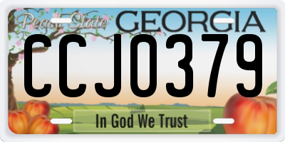 GA license plate CCJ0379