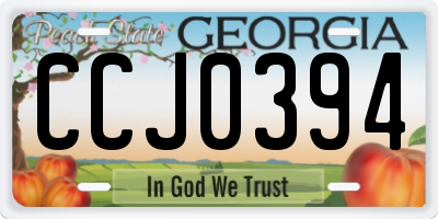 GA license plate CCJ0394