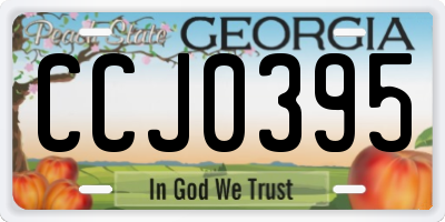 GA license plate CCJ0395