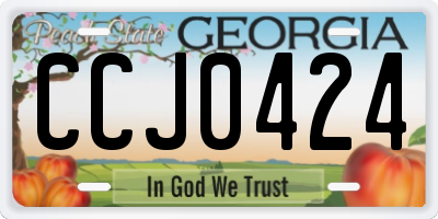 GA license plate CCJ0424