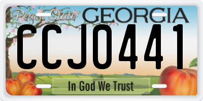 GA license plate CCJ0441