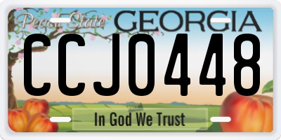 GA license plate CCJ0448