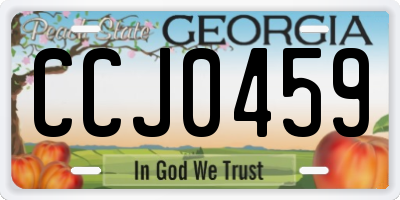 GA license plate CCJ0459