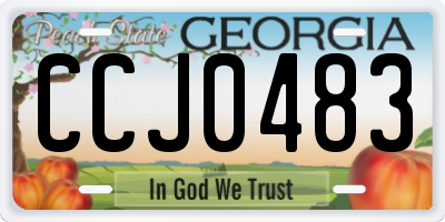 GA license plate CCJ0483