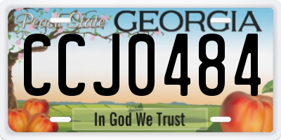 GA license plate CCJ0484