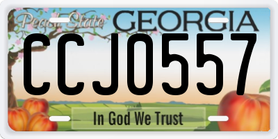 GA license plate CCJ0557