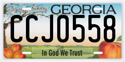 GA license plate CCJ0558