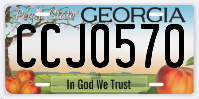 GA license plate CCJ0570