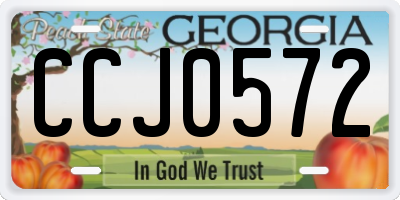 GA license plate CCJ0572