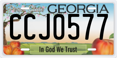 GA license plate CCJ0577