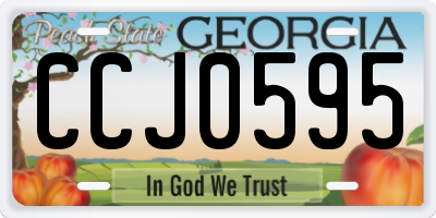 GA license plate CCJ0595