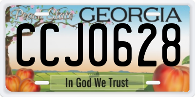 GA license plate CCJ0628