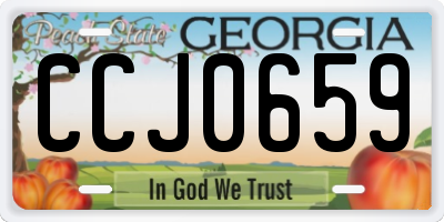 GA license plate CCJ0659
