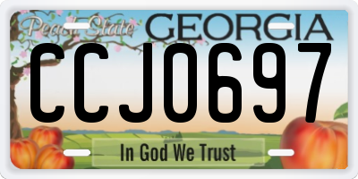 GA license plate CCJ0697