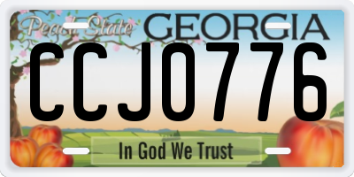 GA license plate CCJ0776