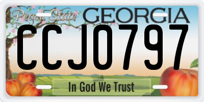 GA license plate CCJ0797