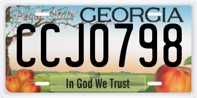 GA license plate CCJ0798