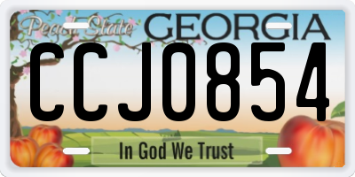 GA license plate CCJ0854