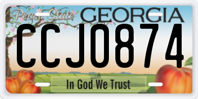 GA license plate CCJ0874