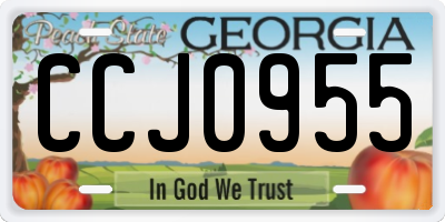 GA license plate CCJ0955