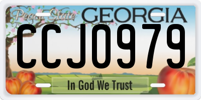 GA license plate CCJ0979