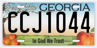 GA license plate CCJ1044