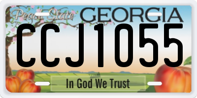 GA license plate CCJ1055
