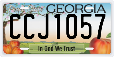 GA license plate CCJ1057