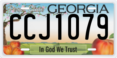 GA license plate CCJ1079
