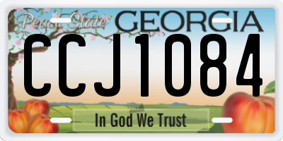 GA license plate CCJ1084