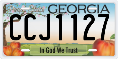 GA license plate CCJ1127