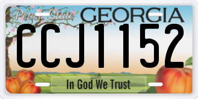 GA license plate CCJ1152