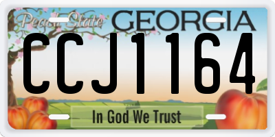 GA license plate CCJ1164