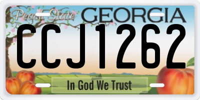 GA license plate CCJ1262