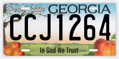 GA license plate CCJ1264