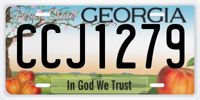 GA license plate CCJ1279
