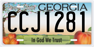 GA license plate CCJ1281