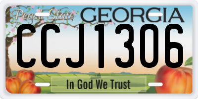 GA license plate CCJ1306
