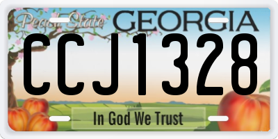 GA license plate CCJ1328