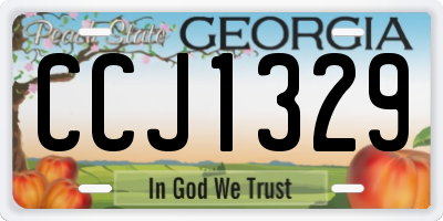 GA license plate CCJ1329