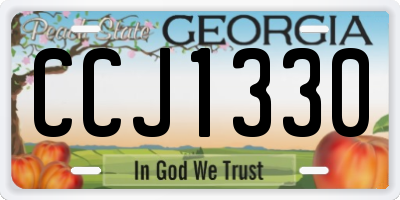 GA license plate CCJ1330