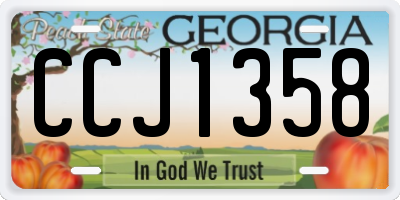 GA license plate CCJ1358