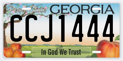 GA license plate CCJ1444