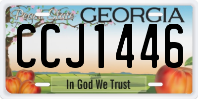 GA license plate CCJ1446