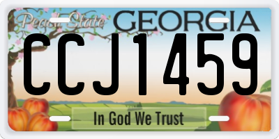 GA license plate CCJ1459