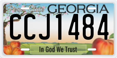 GA license plate CCJ1484