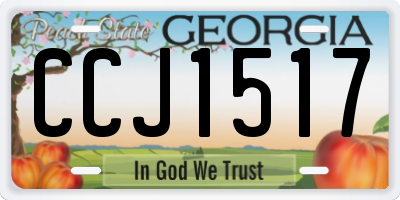 GA license plate CCJ1517