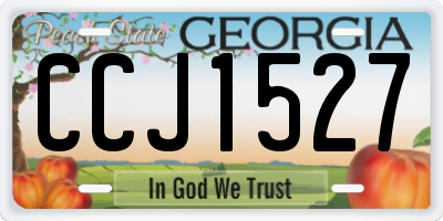 GA license plate CCJ1527