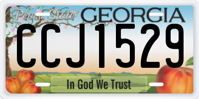 GA license plate CCJ1529